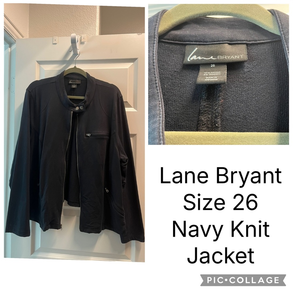 Lane Bryant Navy Knit Jacket